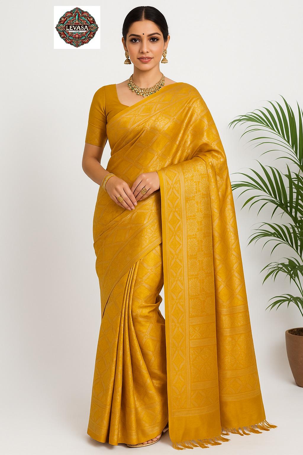 Rust Orange Candy Cotton Saree with Golden Self-Woven Detailing